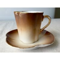 Кофейная пара Граф Гаррах фарфор дореволюционный до 1917г