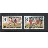 КНДР-1990,(Мих.3139-3140)  гаш.  , Спорт, Футбол,