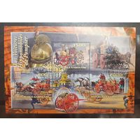 Габон. 2022 год. Техника. История пожарной службы. Блок (473)