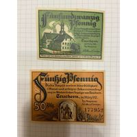 Нотгельд 25-50 пфеннигов Германия Тьюшер-0301-2