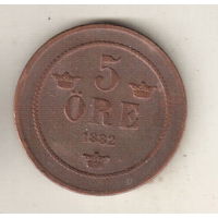 Швеция 5 эре 1882
