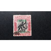 Великобритания. Северное Борнео\447с\ фауна 1901. зубц.14.5 надпечатка