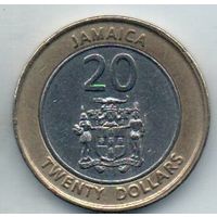 Ямайка (Королевство Содружества Наций). 20 долларов 2001. Биметалл