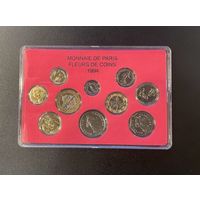 Франция годовой набор 1994 10 монет UNC