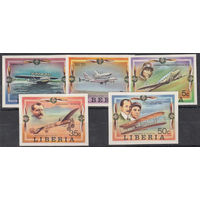 Авиация. Либерия. 1978. 5 марок б/з. Michel N 1047-1049,1051,1052 (12,0 е)