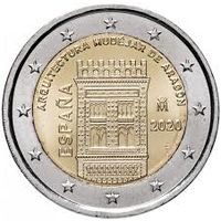 2 евро 2020 Испания Арагон UNC из ролла