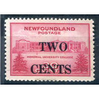 Британские колонии - Ньюфаундленд - 1946г. - колледж, надпечатка - 1 марка - полная серия, MH [Mi 242]. #3-WB-84-A-1