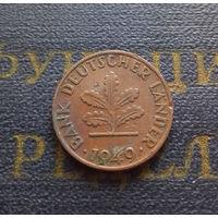 1 пфенниг 1949 (F) Германия ФРГ #02