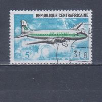 [2398] ЦАР 1967. Авиация.Самолет. Гашеная марка.