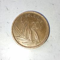 20 франков 1981 года Бельгия. Король Бодуэн 1. Надпись на французском-"BELGIQUE".