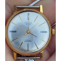 Часы "Poljot de luxe" 1 мчз ,четкое коллекционное состояние,ЗолочениеAu-20