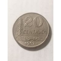 Бразилия 20 сентаво 1967