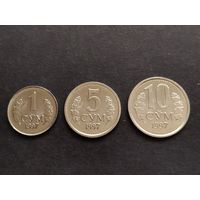 Узбекистан 1-5-10 сум 1997