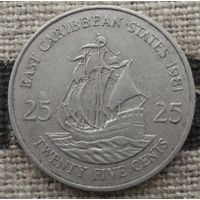 25 центов 1981 Восточные карибы