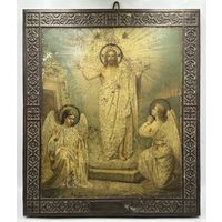 Икона Воскресение Христово. Накатка. Царская Россия. С рубля!