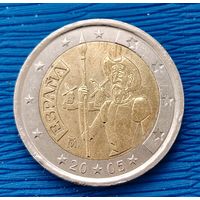 Испания. 2 евро 2005. Дон Кихот. Нечастая. Распродажа личной коллекции