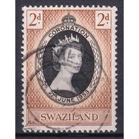 77a.BrKS. Великобритания. Колонии. Свазиленд. Коронация Елизаветы II. 1953 г. 2d. Mi.#54.