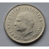 Швеция, 1 крона 2001 г.