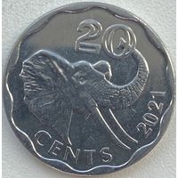 Эсватини (Свазиленд) 20 центов 2021 г.