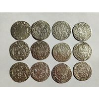 Полугроши 12 шт:  1546, 1547, 1548, 1549, 1550, 1556, 1557, 1558,  1559, 1560, 1561, 1564 ...1/2 гроша
