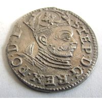3 гроша 1585 Рига Стэфан Баторий