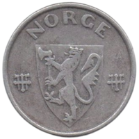 Имперский Комиссариат (Рейхскомиссариат) Норвегия (ІІІ Рейх). 5 эре 1941. Железо. Нечастая.