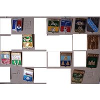 Один значек – 1 рубль. Серия квадраты. Клеймо – русский сувенир. Лот 4.