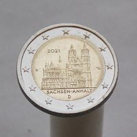 Германия 2 евро 2021 D Саксония-Ангальт