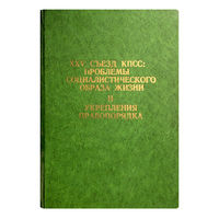 XXV съезд КПСС: проблемы социалистического образа жизни и укрепления правопорядка.
