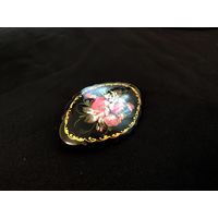 Брошь, винтаж, дерево