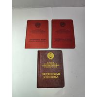 Удостоверения к медалям материнства и материнской славе 3 ст. на одну фамилию.