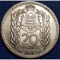 Монако 20 франков 1947 г.