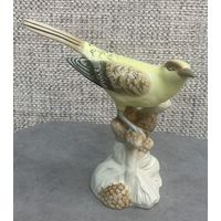 Фарфоровая статуэтка Кукушка на сосновой ветке, Royal Dux. Чехословакия. Высота 15.5 см.