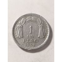 Чили 1 песо 1954