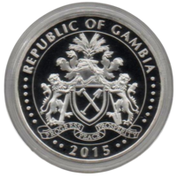 Республика Гамбия. 1000 даласи 2015. Природные сокровища Гамбии. Западноафриканский ламантин. Фауна.  Unusual.