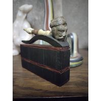 Старинная курительная трубка. Редкая турчанка.+ спичечница.