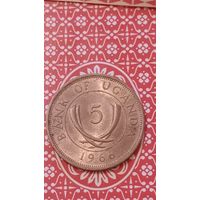 Уганда 5 центов 1966