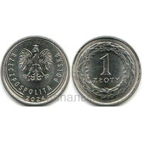 Польша 1 злотый 2024