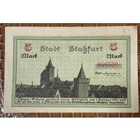Банкнота 5 марок 1918 год. Штасфурт. Веймарская республика.