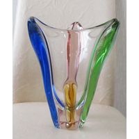 Все лоты с рубля.Ваза Рапсодия,Karel Zemek ,Moser Карловы Вары,Чехословакия,50-е г.г.,h-22 см.
