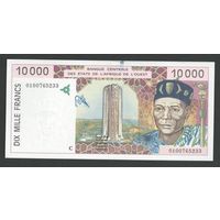 Западная Африка КФА Буркина Фасо (C) 10000 франков 2001 года. Тип P-314C. Состояние UNC!
