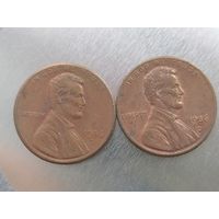 1 цент США 1986 года  буква D лот 6