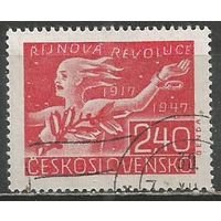 Чехословакия. 30 лет Октябрьской Революции в России. 1947г. Mi#527.