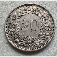 Швейцария 20 раппенов, 1962  1-1-38