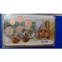 Люксембург евро комплект 2011-2012 с позолоченной медалью  unc.