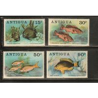 Антигуа-1976(Мих.438-441) , ** ( 1 м - *) , Морская  Фауна, Рыбы (полная серия)