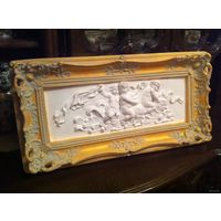 - Барельеф ДЕТИ НА ДЕЛЬФИНАХ 56х30х4 см Из серии реплики мировых шедевров