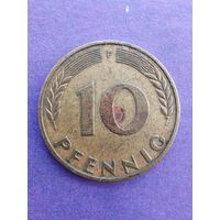 Германия ФРГ 10 пфеннигов 1972 F