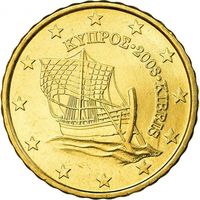 10 евроцентов 2008 Кипр UNC из ролла