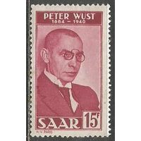 Французский СААР. 10 лет со дня смерти Патера Вуста. Философ. 1950г. Mi#290.